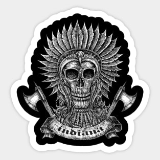 Skull Indian Sticker